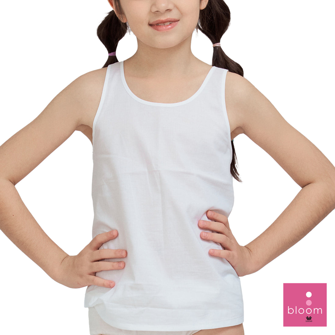 Wacoal Bloom Step 1 ชุดชั้นในสำหรับเด็ก เสื้อทับตัวยาวแบบเรียบ รุ่น WH6Q52