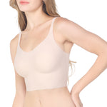 Wacoal Camisole bra, pullover bra, pointed neck style, straight back, model WH9E24, beige (BE)
