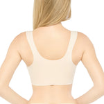 Wacoal smooth underwear set, non-wired bra, V-neck, padded, model WH9E25, beige (BE)