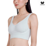 Wacoal Mood Comfy เสื้อกล้ามตัวสั้น มีบราในตัว รุ่น WH9M36 สีฟ้าอมเขียวอ่อน (LT)
