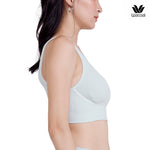 Wacoal Mood Comfy เสื้อกล้ามตัวสั้น มีบราในตัว รุ่น WH9M36 สีฟ้าอมเขียวอ่อน (LT)