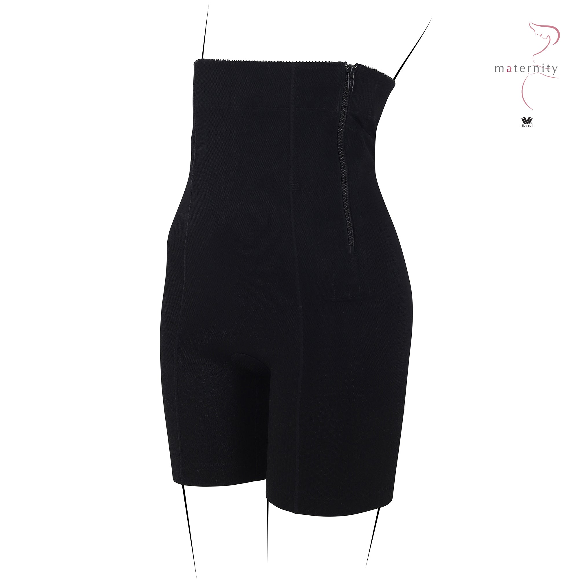 Wacoal Maternity Stay สเตย์สำหรับคุณแม่หลังคลอด รูปแบบขายาวเอวสูง รุ่น WM2061 สีดำ (BL)