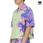Wacoal Sleep Wear Summer Breeze Collection Hawaiian Shirt Model WN3D15 Green (GR)