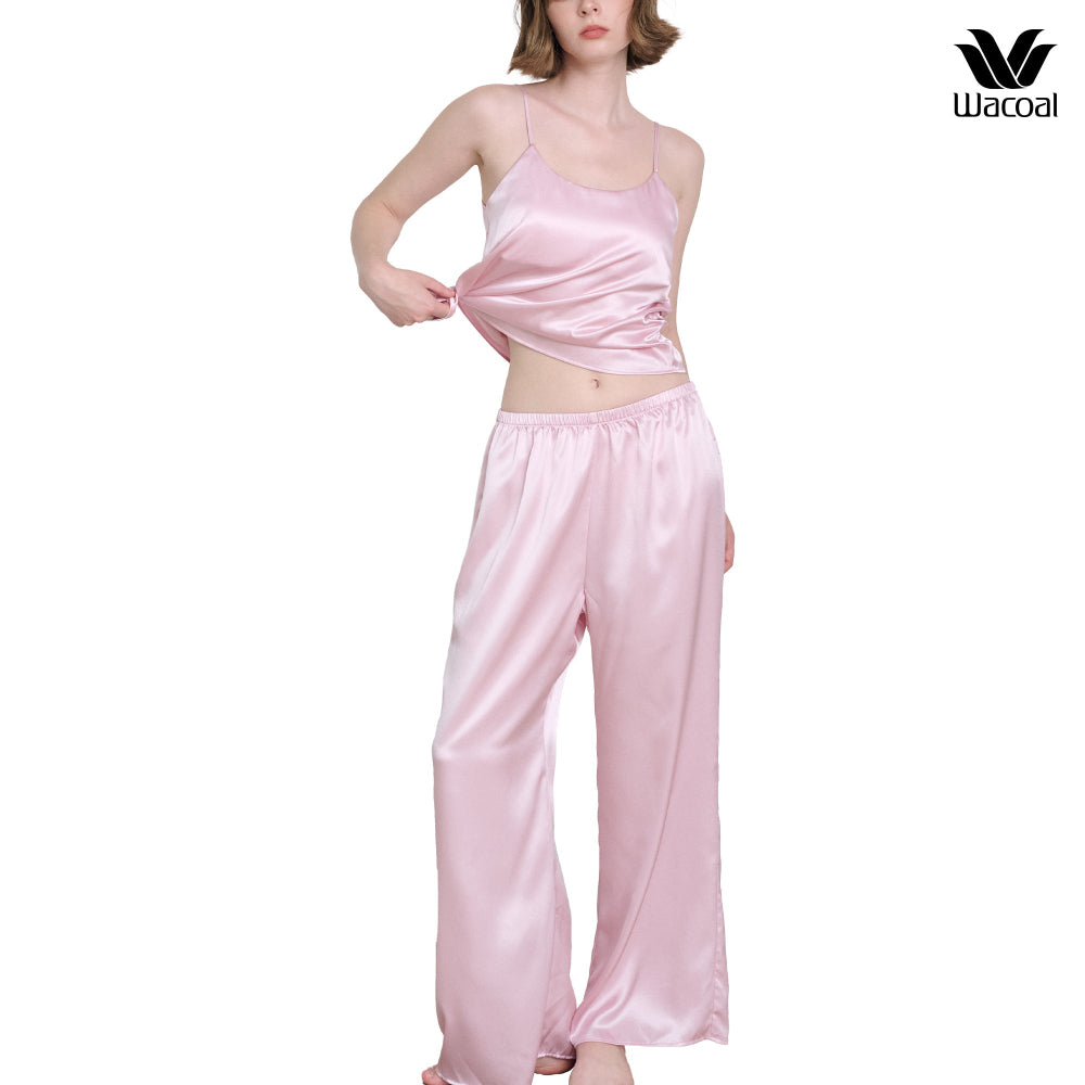 Wacoal Unban comfort กางเกงชุดนอน รูปแบบขายาว ผ้าซาติน รุ่น WN5E03 (เฉพาะกางเกงขายาว)