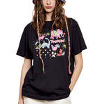 Wacoal Any Thai Any Where Collection Wacoal Oversized short-sleeved T-shirt with elephant print, model WN3V01, black (BL)
