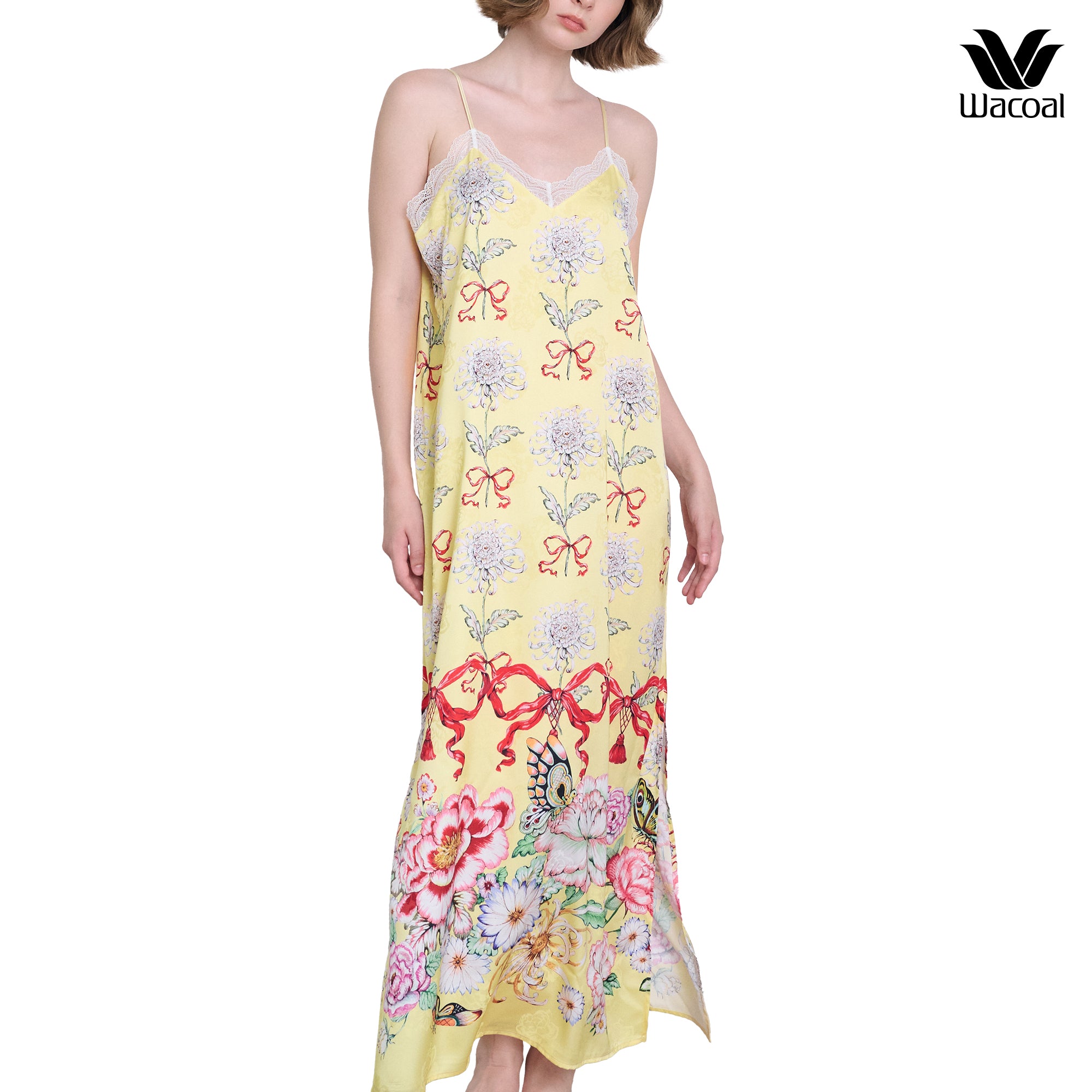 Wacoal X Phanna เดรสกระโปรงยาว รุ่น WN6D10 สีเหลือง (YE)