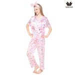 Wacoal X Meraki Alice Collection เซทชุดนอนกันโป๊แขนสั้น ขายาว ลายอลิซ รุ่น WN7D33 สีชมพู (PI)