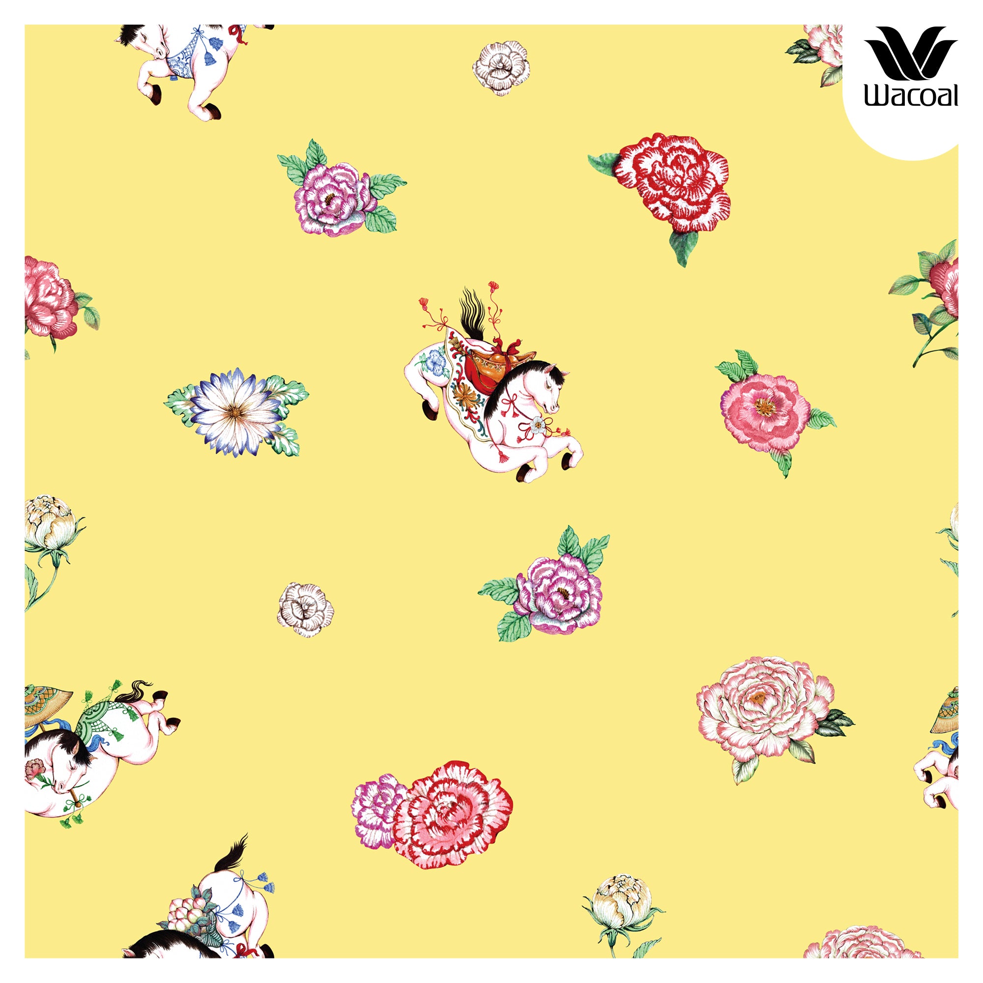 Wacoal X Phannapast ชุดนอนรูปแบบเสื้อแขนสั้น คอฮาวาย รุ่น WN7D60 สีเหลือง (YE)