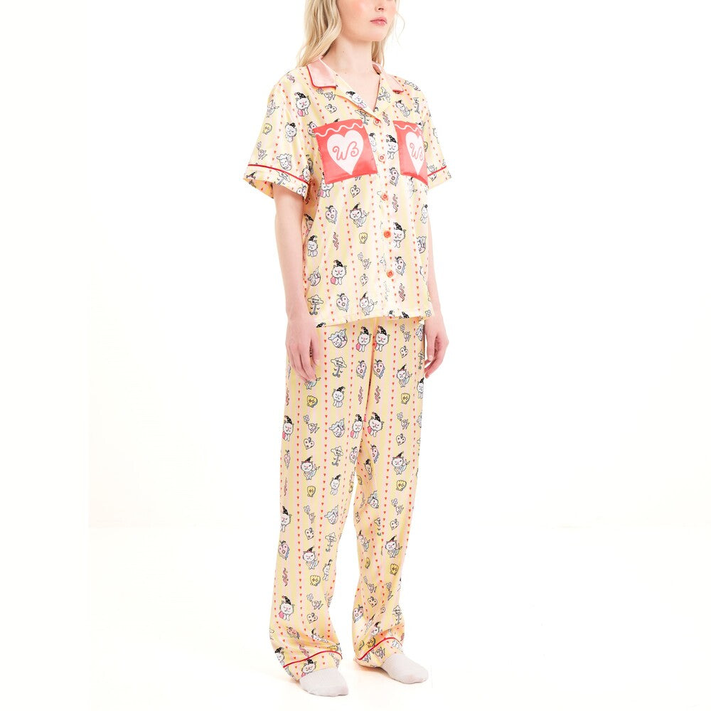 Wacoal Styled by Whimsy Blurry ชุดนอนกันโป๊แขนสั้น ขายาว รุ่น WN7D63 สีเหลือง (YE)