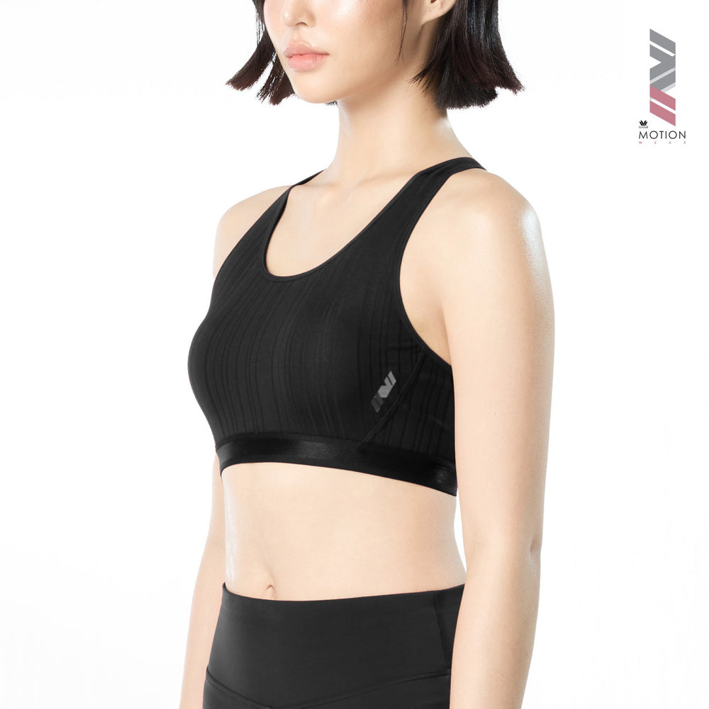 Wacoal Motion Wear บราสำหรับออกกำลังกาย In to Out รุ่น WR1249 สีดำ (BL)