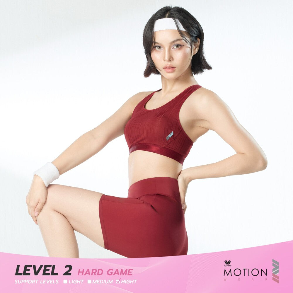 Wacoal Motion Wear บราสำหรับออกกำลังกาย In to Out รุ่น WR1249 สีแดง (RE)