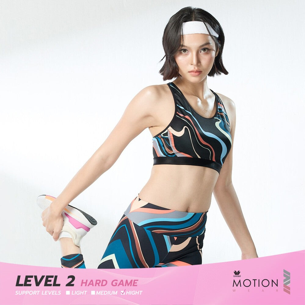 Wacoal Motion Wear บราสำหรับออกกำลังกาย In to Out รุ่น WR1250 สีดำ (BL)