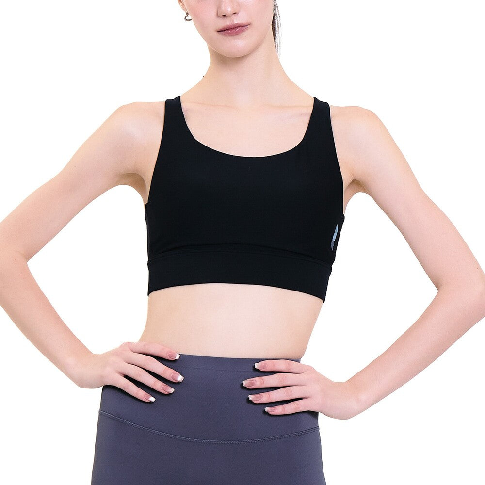 Wacoal Motion Wear บราออกกำลังกายแบบตะขอหลัง รุ่น WR1528 สีดำ (BL)