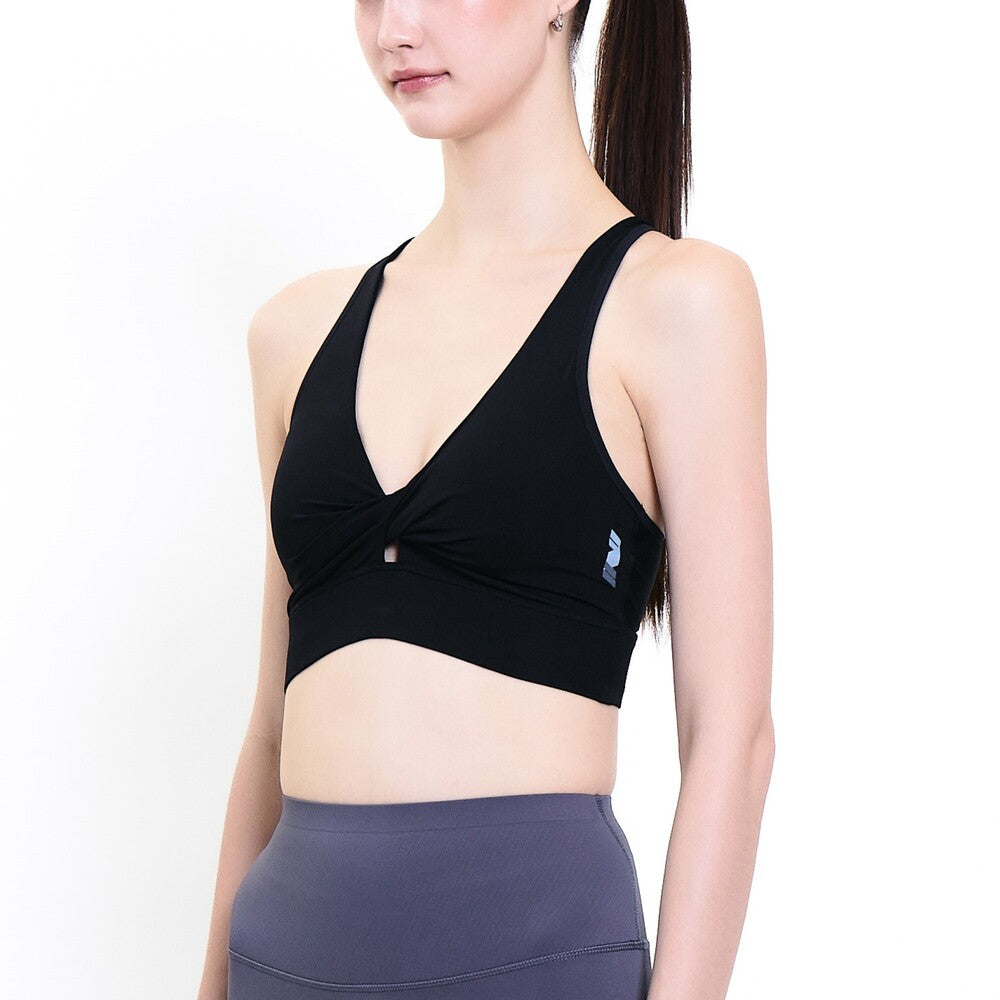 Wacoal Motion Wear บราออกกำลังกายแบบสวมหัว รุ่น WR3214 สีดำ (BL)