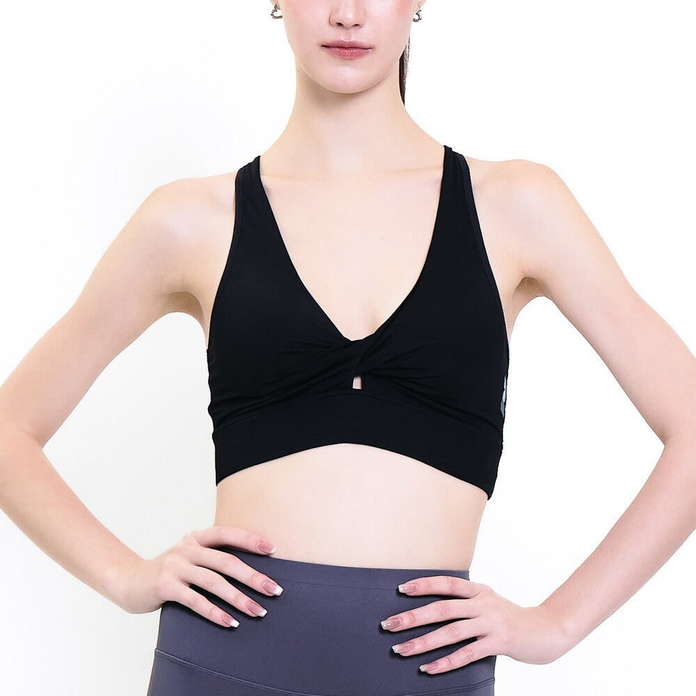 Wacoal Motion Wear บราออกกำลังกายแบบสวมหัว รุ่น WR3214 สีดำ (BL)