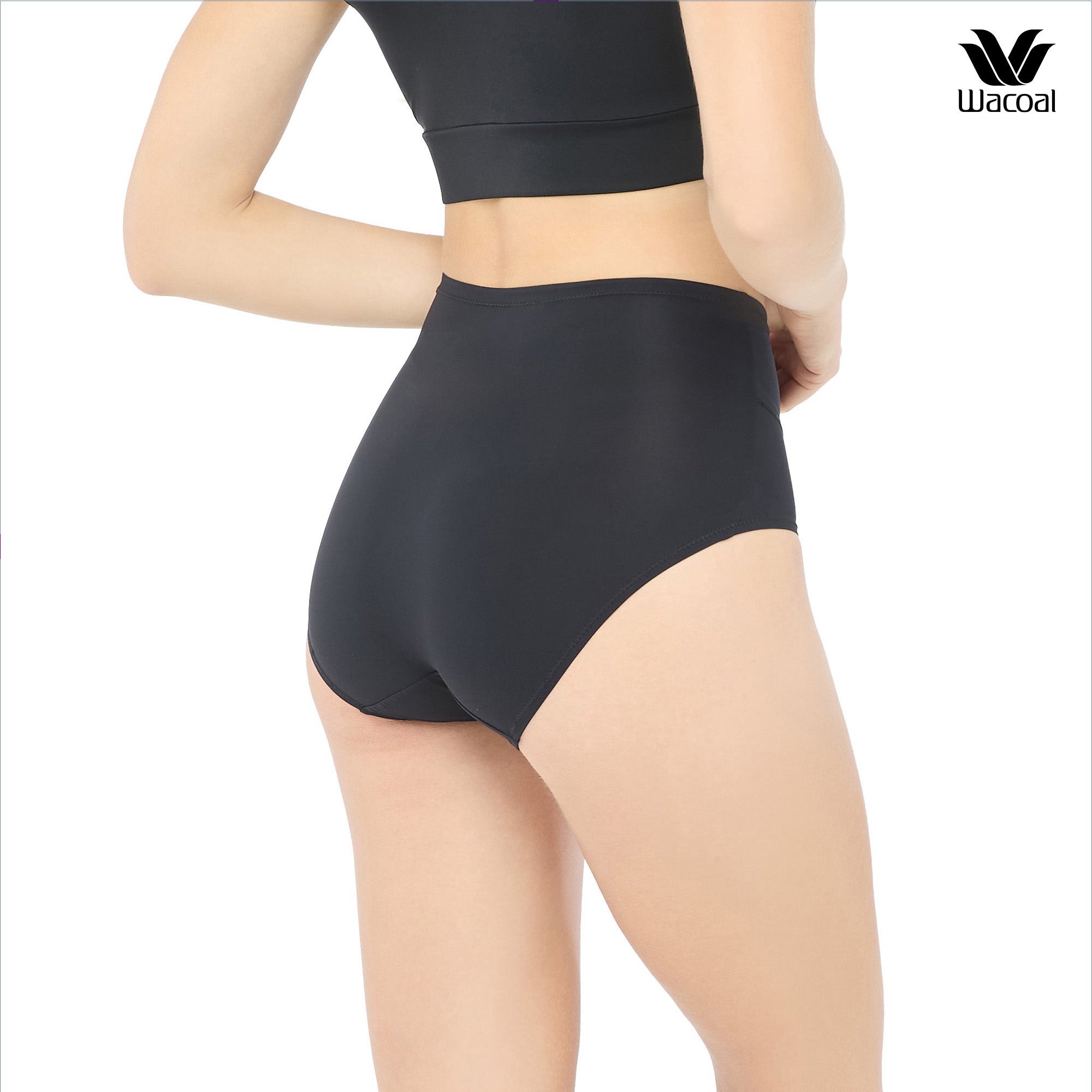 Wacoal Panty Secret Support กางเกงใน SOFT FLEX รุ่น H-FIT WU4944 สีดำ (BL)
