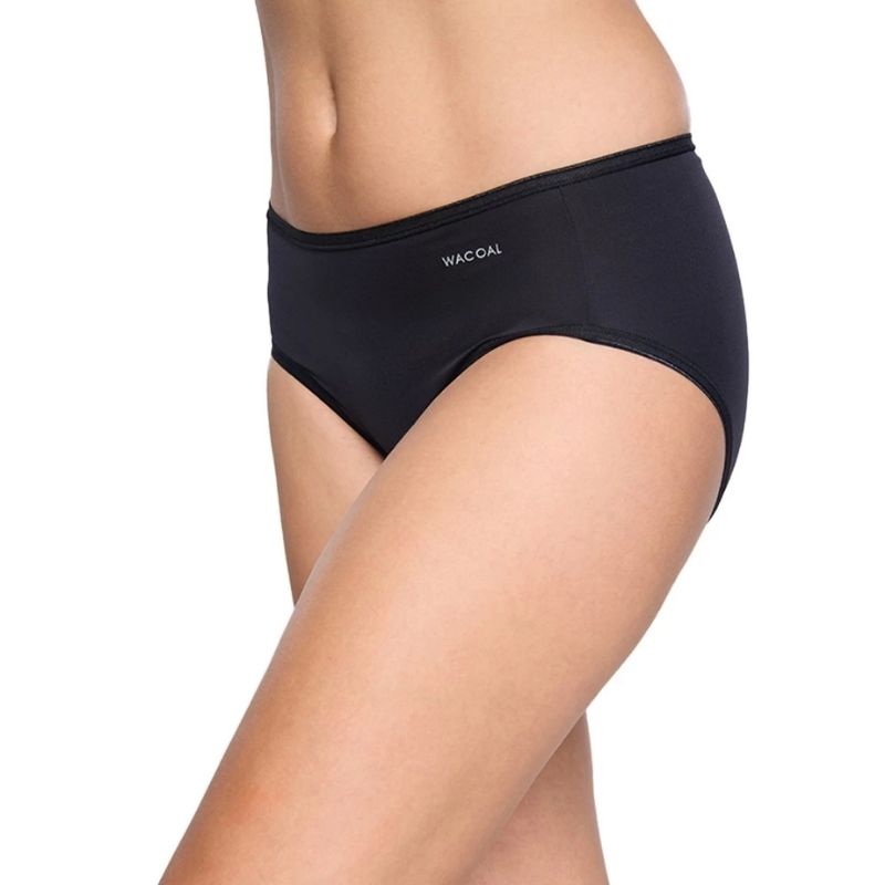 Wacoal Super Soft Nylon Half Panty กางเกงในนวัตกรรมเนียนนุ่ม รูปแบบครึ่งตัว รุ่น WU5S00H/WU3992 สีดำ (BL)