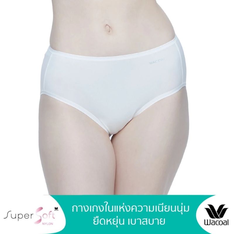 Wacoal Super Soft Nylon Half Panty กางเกงในนวัตกรรมเนียนนุ่ม รูปแบบครึ่งตัว รุ่น WU5S00H/WU3992 สีครีม (CR)