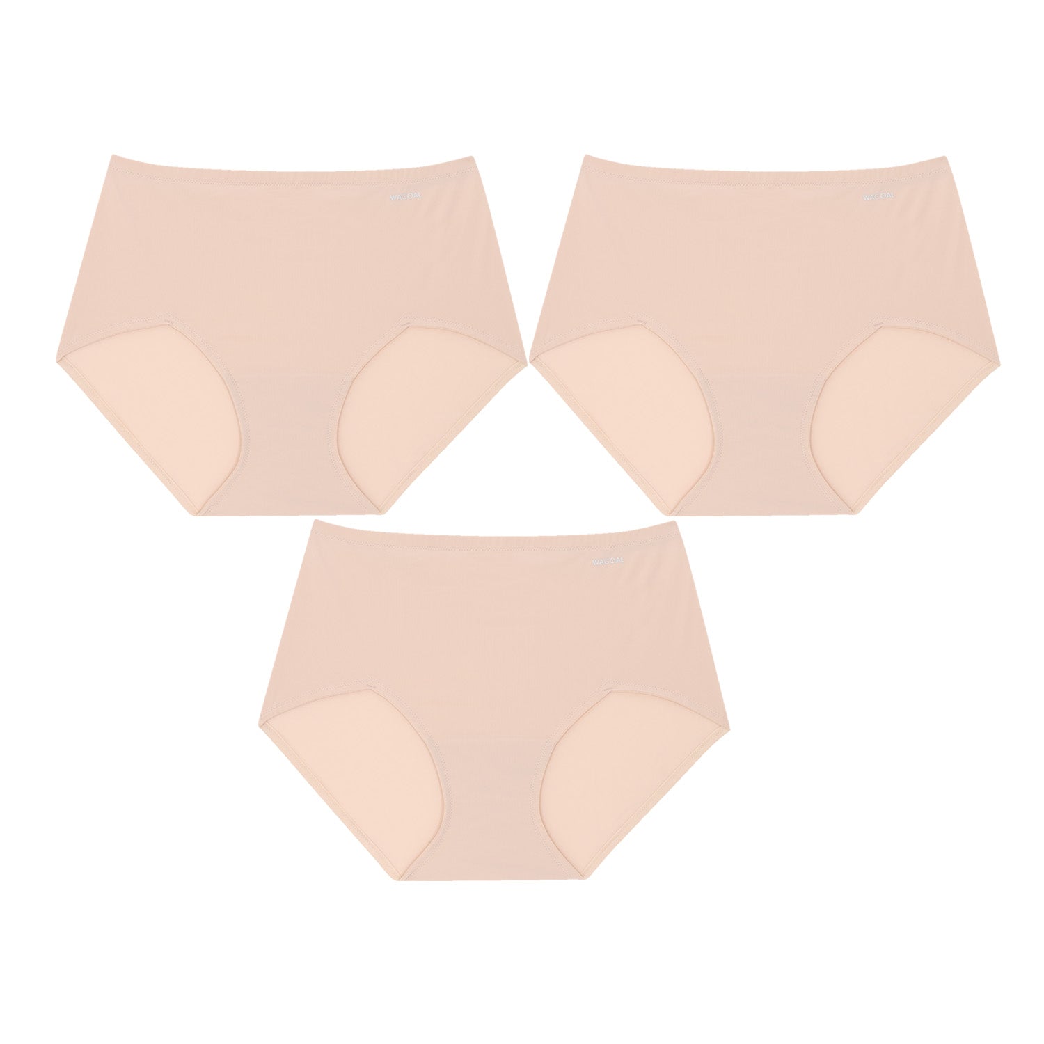 Wacoal H-fit Secret Support กางเกงในกระชับหน้าท้อง รูปแบบเต็มตัว (SHORT) เซ็ท 3 ชิ้น รุ่น WU8114/WU8314 สีเบจ (BE)