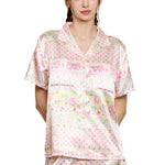 Wacoal Any Thai Any Where Collection Wacoal anti-exposure pajamas, short-sleeved shirt, shorts, elephant print, model WN7V11, light pink (LP)