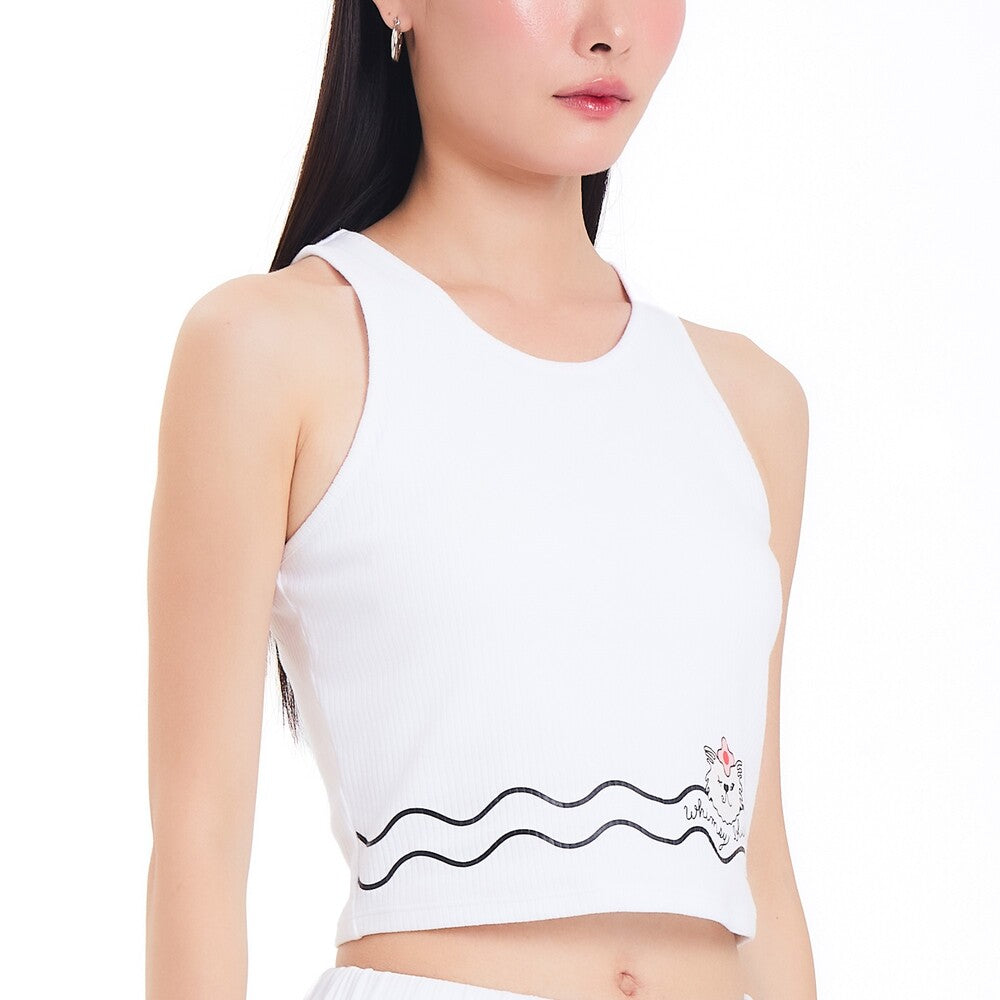 Wacoal Styled by Whimsy Blurry เซ็ตเสื้อสายเดี่ยวเสริมบราพร้อมกางเกงขาสั้น รุ่น WN9D12 สีขาว (WH)
