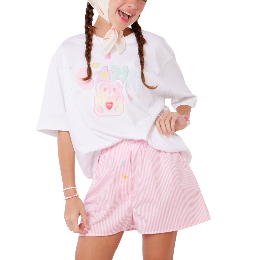 Wacoal Teen เสื้อยืด Oversize พร้อมกางเกงบ็อกเซอร์เข้าชุด รุ่น WV9G03 สีชมพู (PI)