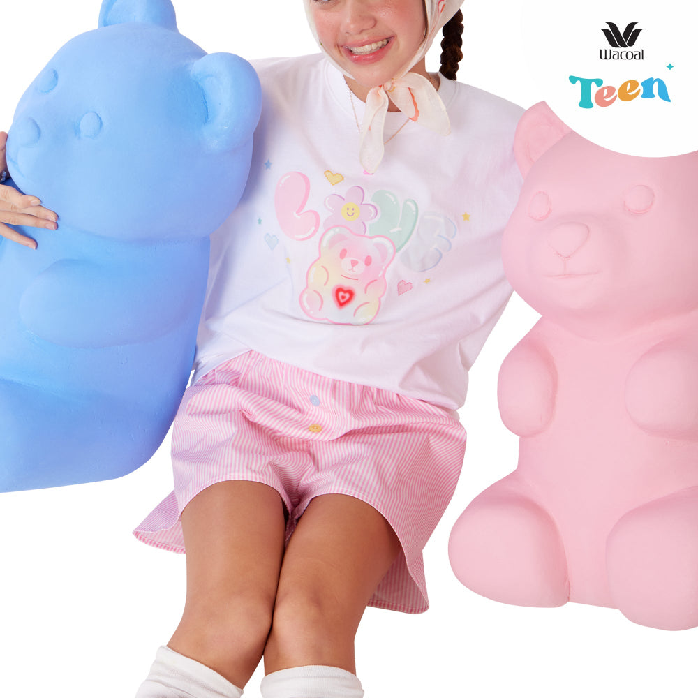 Wacoal Teen เสื้อยืด Oversize พร้อมกางเกงบ็อกเซอร์เข้าชุด รุ่น WV9G03 สีชมพู (PI)