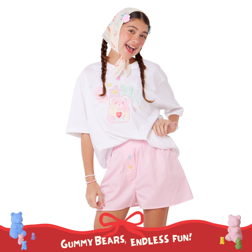 Wacoal Teen เสื้อยืด Oversize พร้อมกางเกงบ็อกเซอร์เข้าชุด รุ่น WV9G03 สีชมพู (PI)