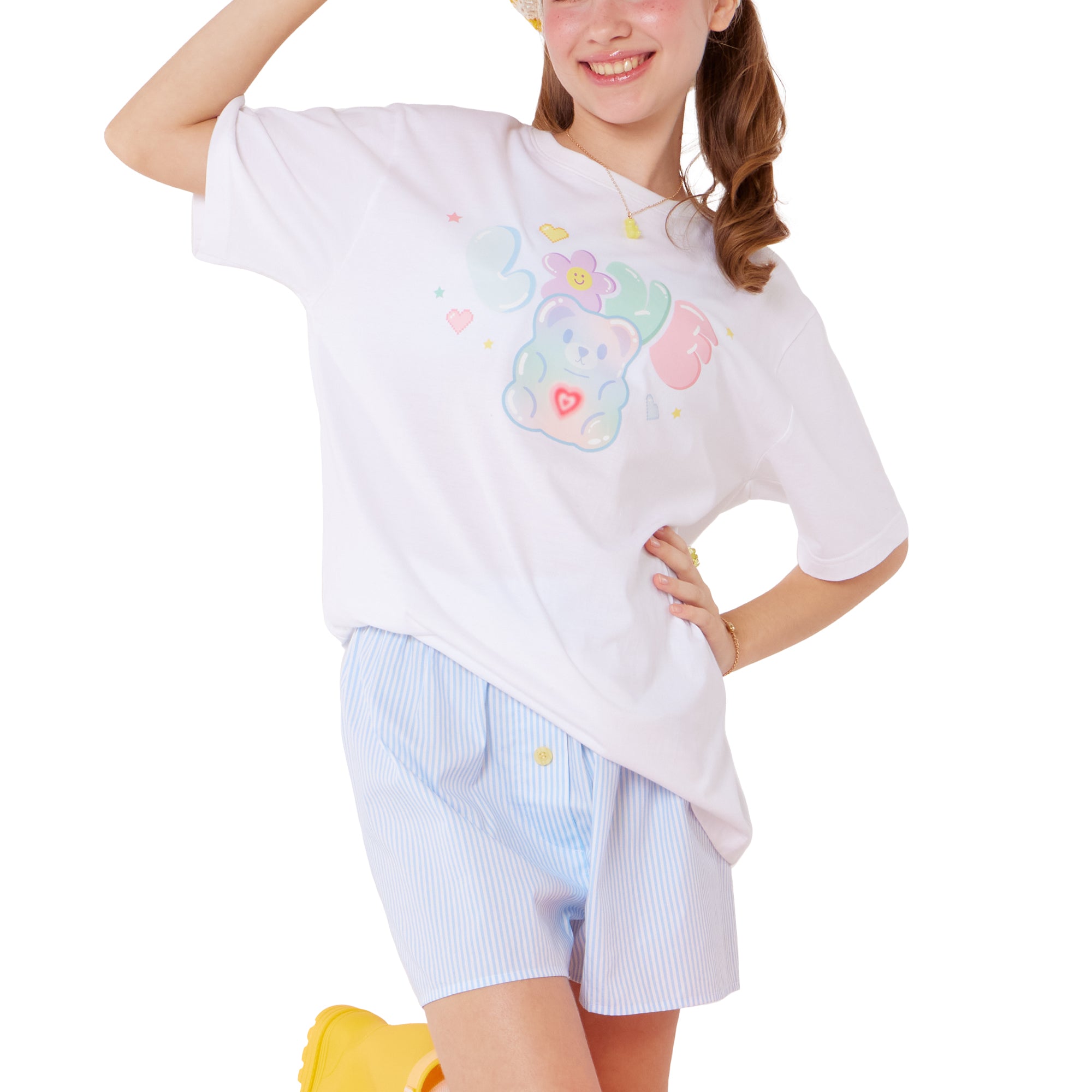 Wacoal Teen เสื้อยืด Oversize พร้อมกางเกงบ็อกเซอร์เข้าชุด รุ่น WV9G03 สีฟ้า (SX)
