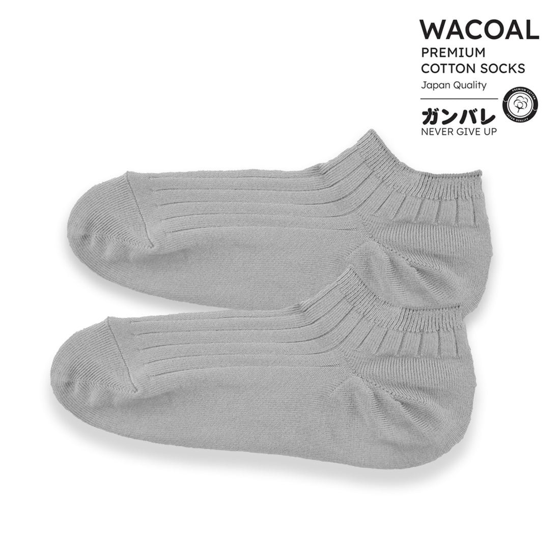 ถุงเท้าข้้อสั้น Cotton Socks Anti-bacteria รุ่น WW1106 สีเทา (GY)