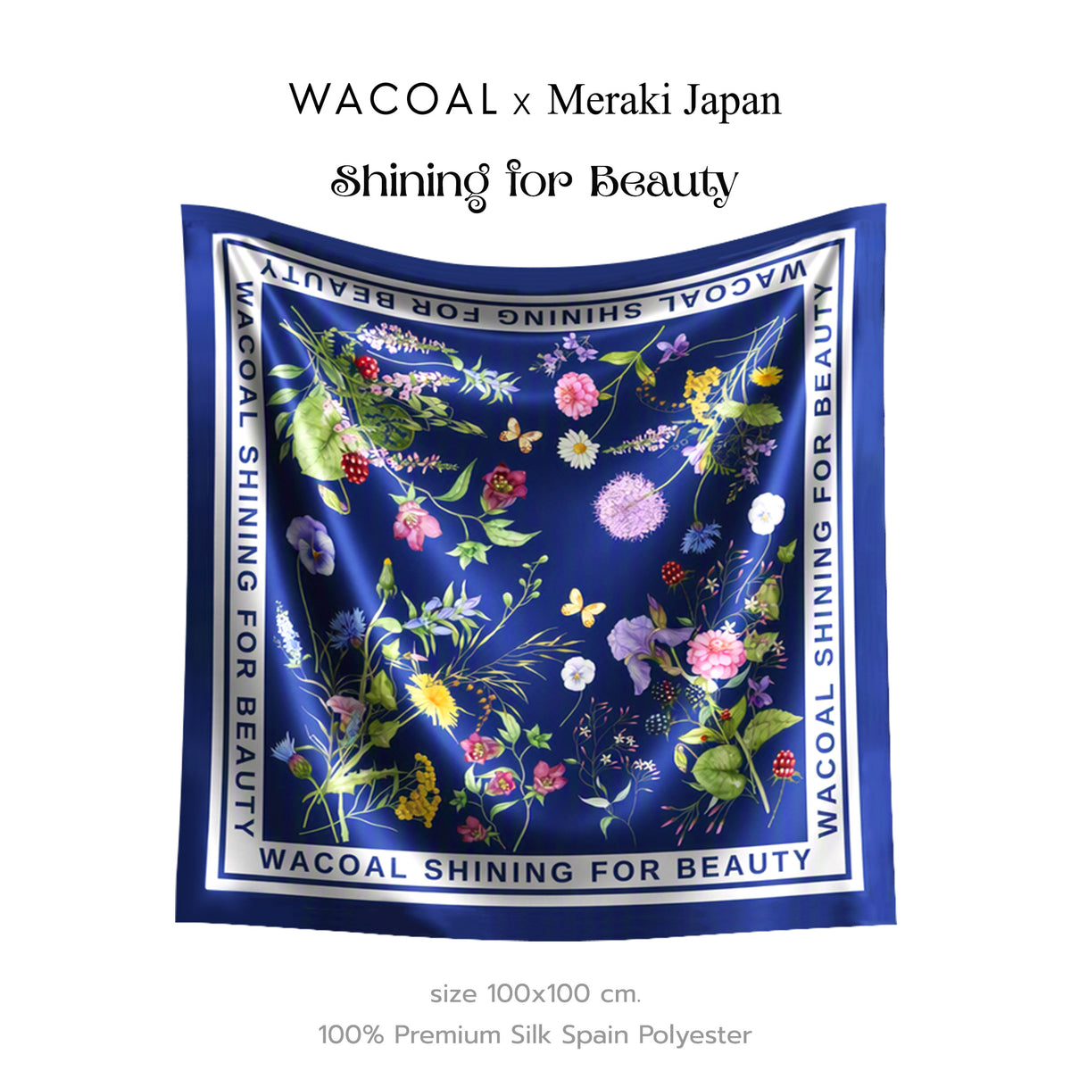 Wacoal x Meraki Shining for Beauty ผ้าคลุมไหล่/ผ้าคลุมอเนกประสงค์ รุ่น WW120800BU สีน้ำเงิน (BU)