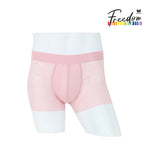 Wacoal Freedom LIMITED UNDERWEAR กางเกงลูกไม้นุ่ม (Lace Boxer ) รุ่น WXU406 สีชมพูกุหลาบป่า (WR)