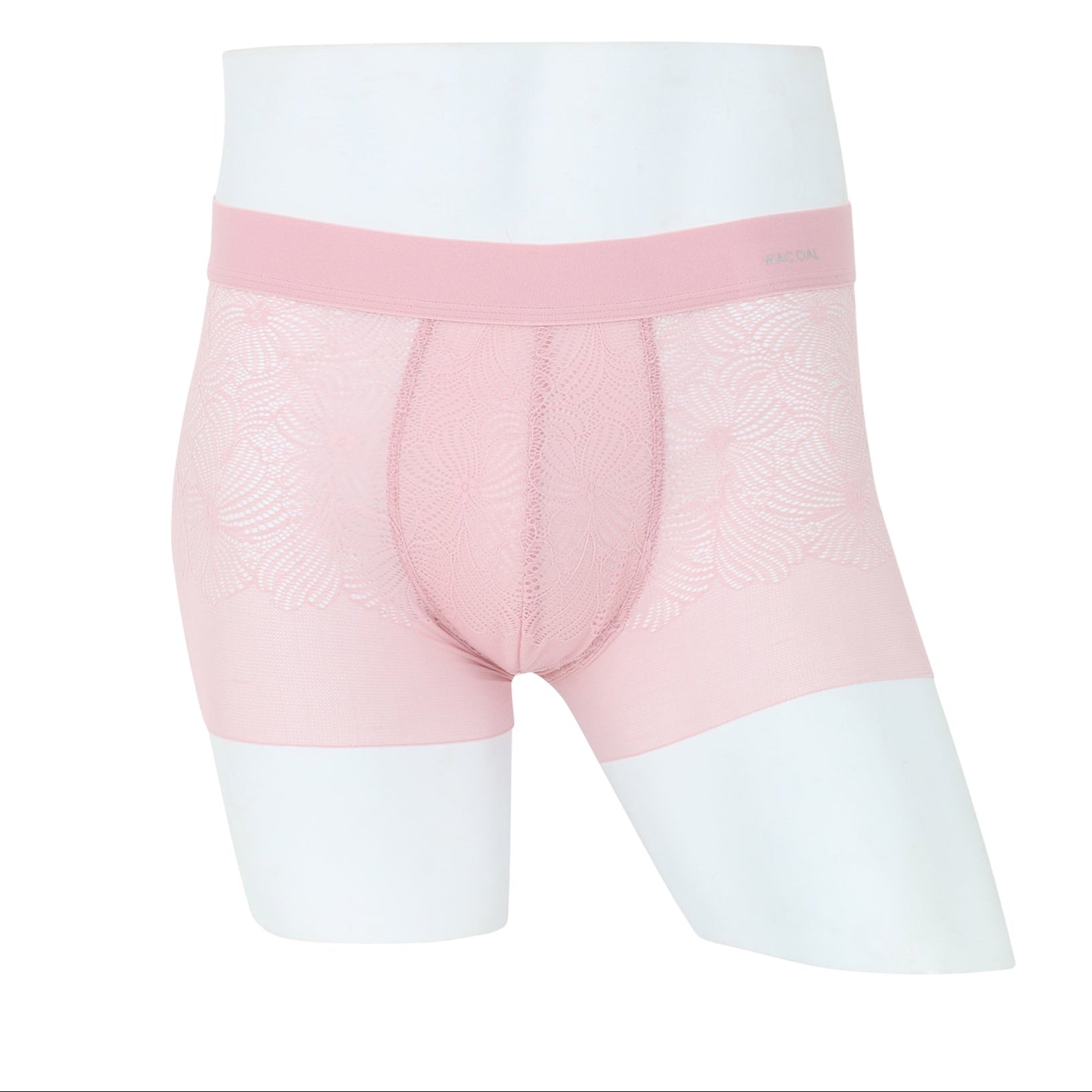 Wacoal Freedom LIMITED UNDERWEAR กางเกงลูกไม้นุ่ม (Lace Boxer ) รุ่น WXU406 สีชมพูกุหลาบป่า (WR)