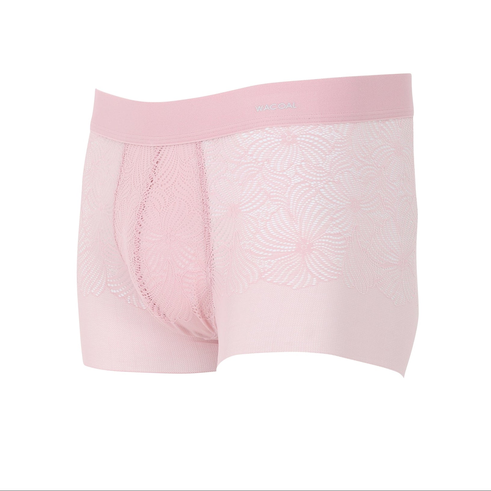 Wacoal Freedom LIMITED UNDERWEAR กางเกงลูกไม้นุ่ม (Lace Boxer ) รุ่น WXU406 สีชมพูกุหลาบป่า (WR)