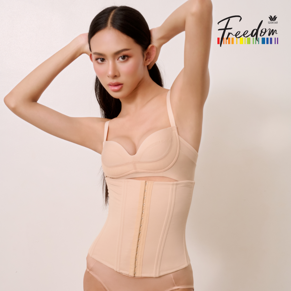 Wacoal FREEDOM แผ่นกระชับลำตัว ปรับสรีระ เน้นเอว S รุ่น WX4351 สีเนื้อ (NN)
