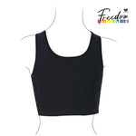 Wacoal FREEDOM เสื้อกล้ามกระชับอกแบบครึ่งตัวตะขอด้านข้างรุ่น WXT101 สีดำ (BL)