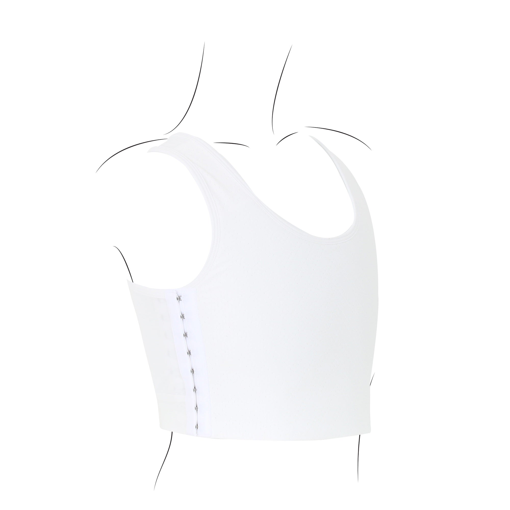 Wacoal FREEDOM เสื้อกล้ามกระชับอกแบบครึ่งตัวตะขอด้านข้างรุ่น WXT101 สีขาว (WH)