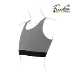 Wacoal FREEDOM เสื้อกล้ามกระชับอก แบบครึ่งตัว รุ่น WXT301 สีเทา (GY)