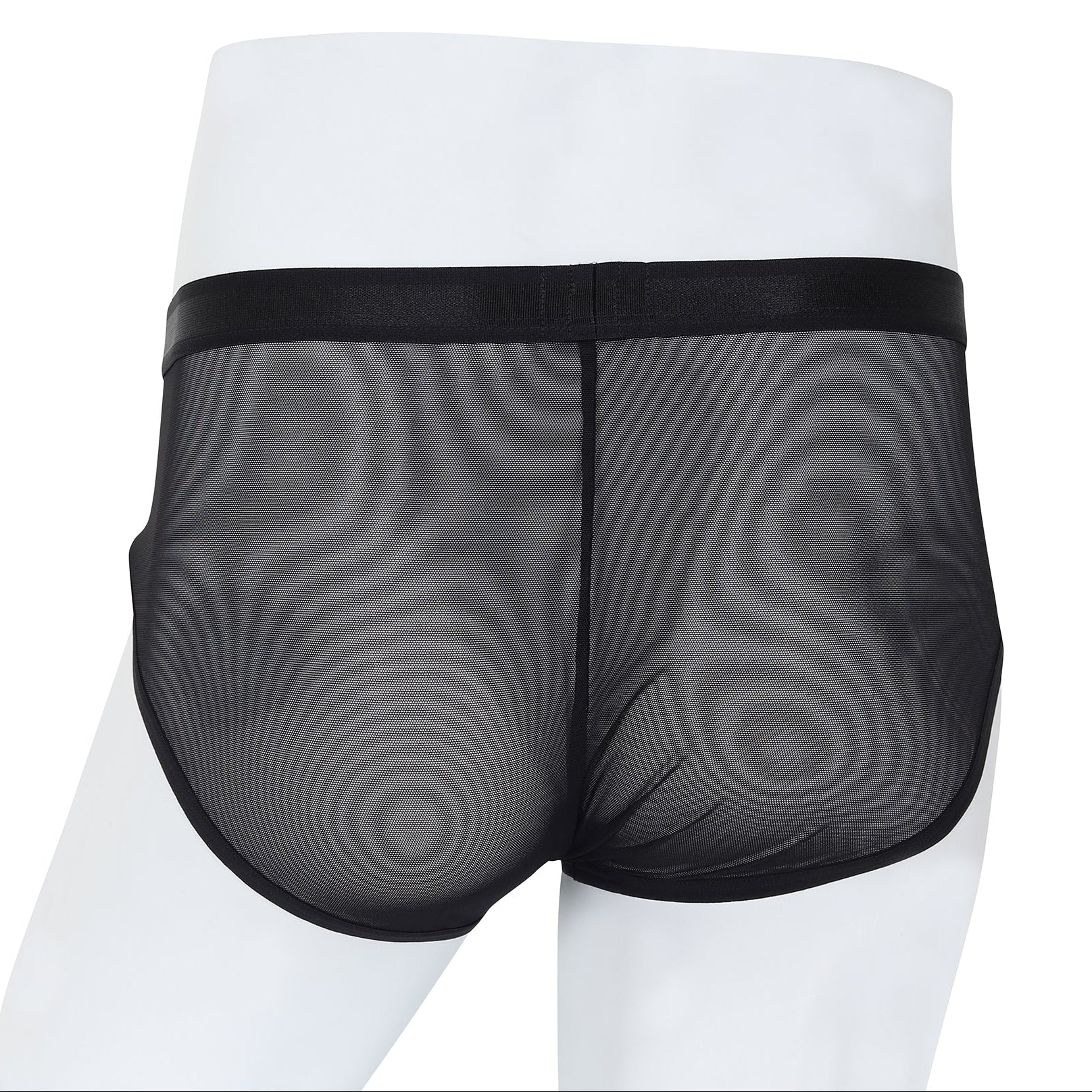 Wacoal กางเกงในผู้ชาย Bikini See-Through Lace แต่งลูกไม้ รุ่น WXU301 สีดำ (BL)