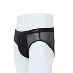 Wacoal Freedom กางเกงในชาย bikini เรียบเนียน กระชับ ผ้าทอลายตาข่ายรุ่น WXU301 สีดำ (BL)