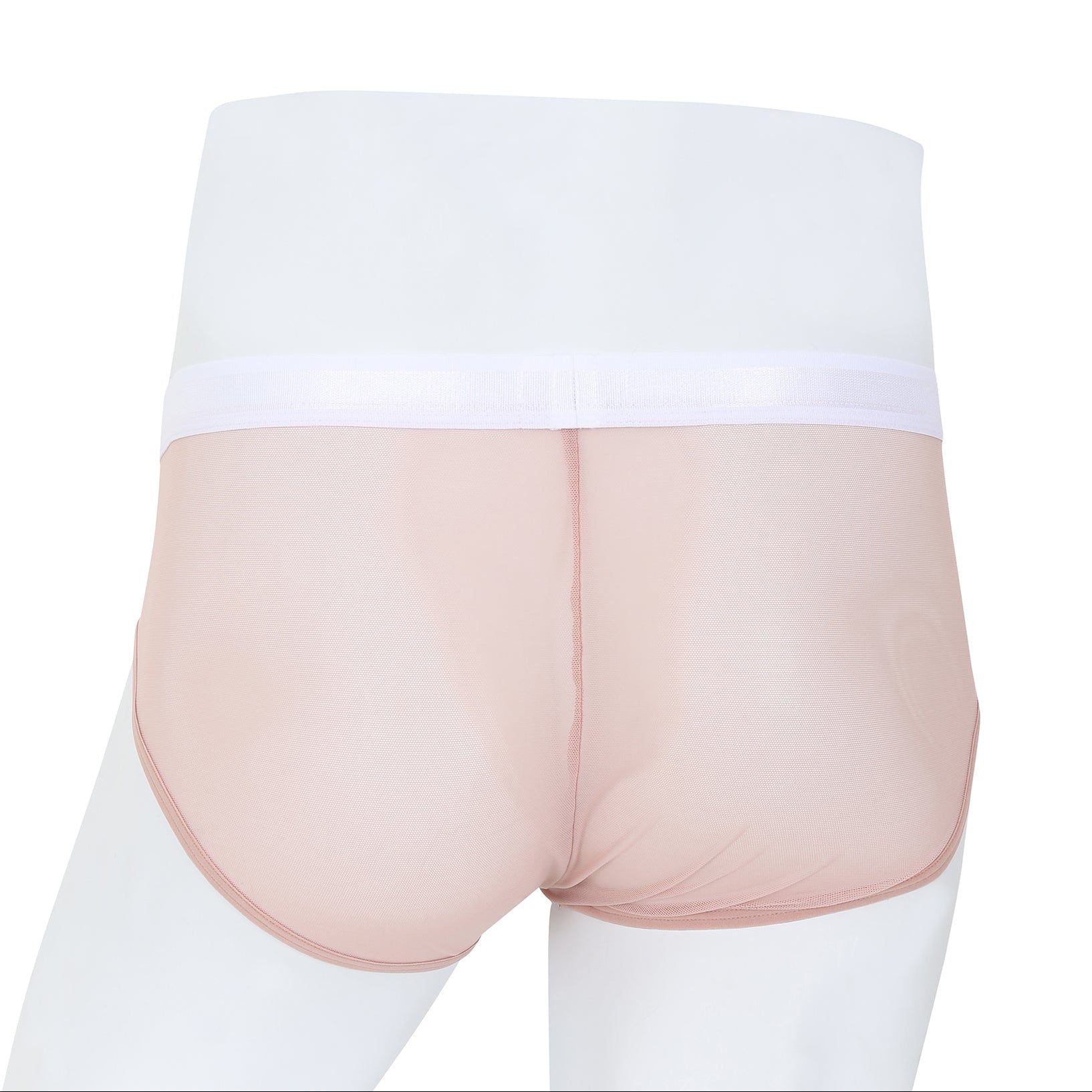 Wacoal กางเกงในผู้ชาย Bikini See-Through Lace แต่งลูกไม้ รุ่น WXU301 สีชมพูกุหลาบป่า (WR)