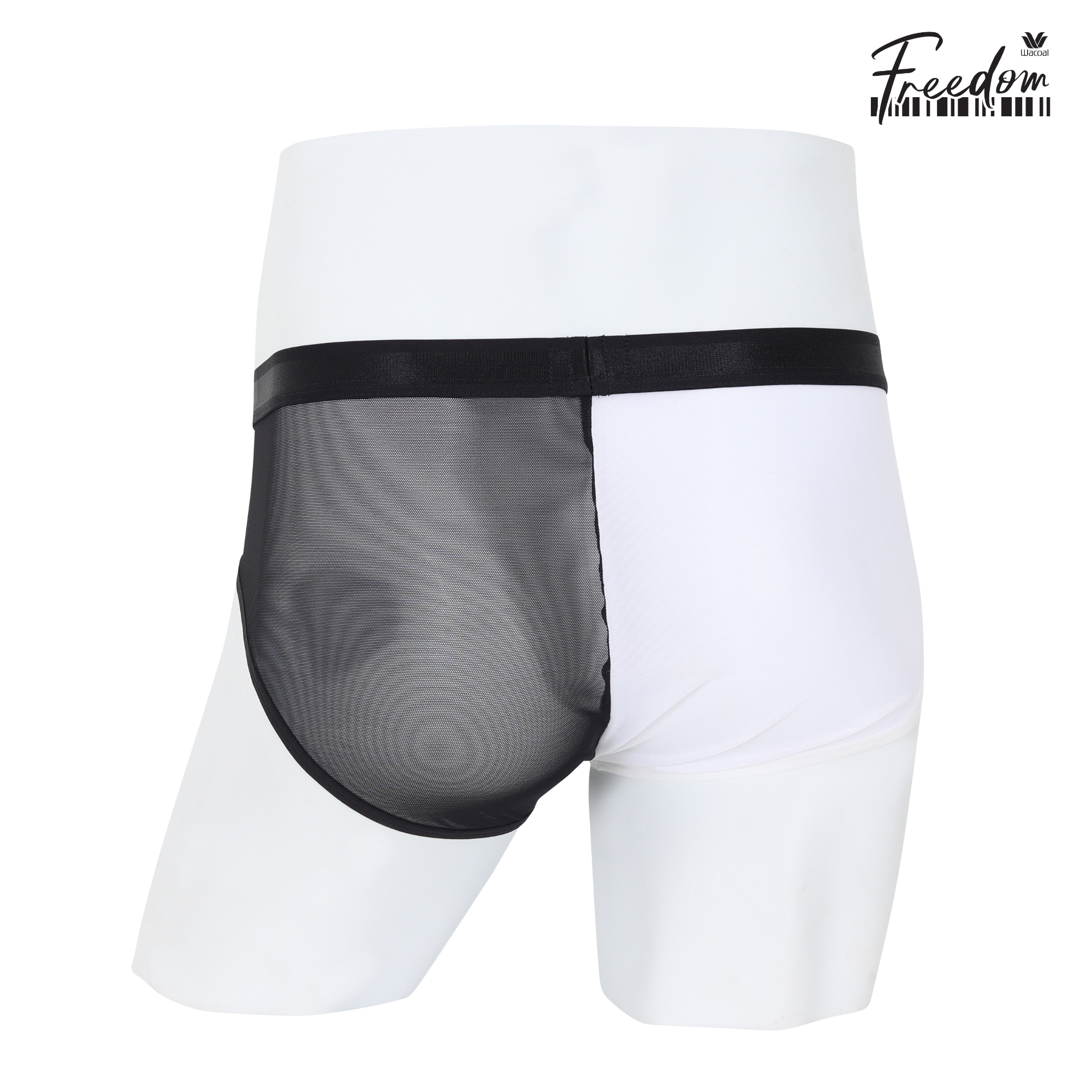 Wacoal Freedom LIMITED กางเกงในชาย (BIKINI)Two tone NudeX รุ่น WXU302 สีดำ (BL)