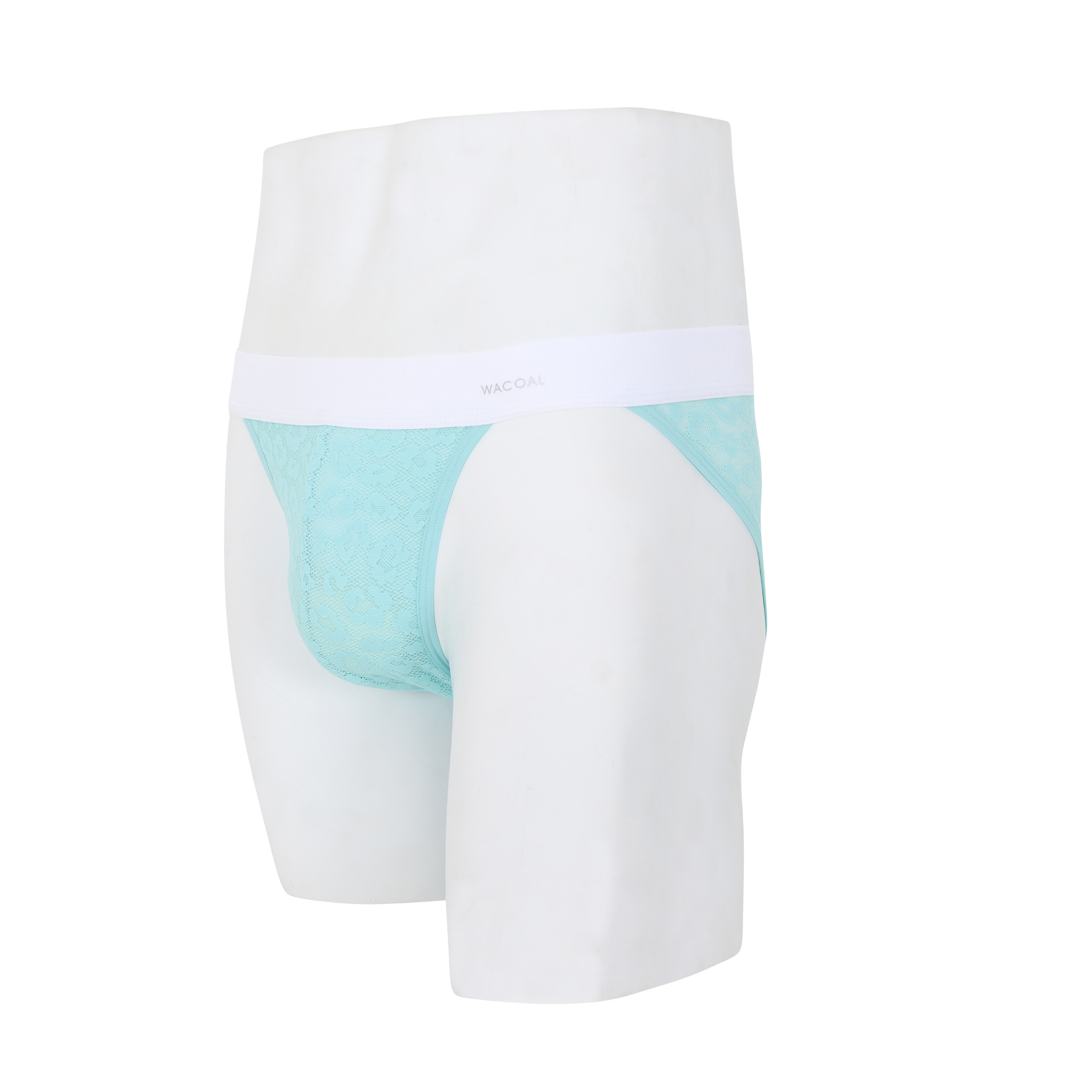 Wacoal กางเกงในผู้ชาย FASHION SEE THROUGH (high-cut lace briefs) รุ่น WXU305 สี สีฟ้าเทอร์ควอยซ์ (TU)