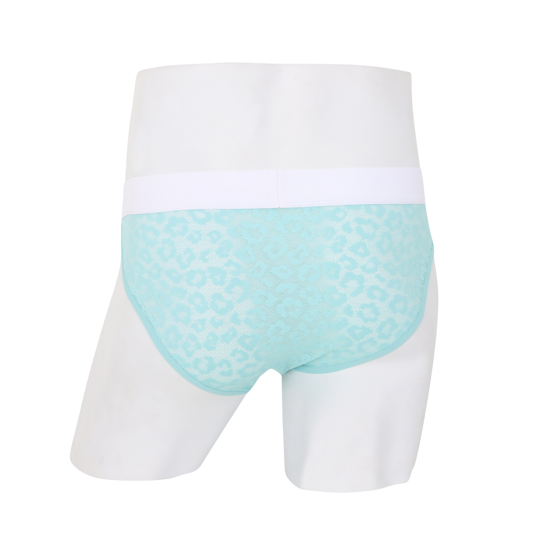 Wacoal กางเกงในผู้ชาย FASHION SEE THROUGH (high-cut lace briefs) รุ่น WXU305 สี สีฟ้าเทอร์ควอยซ์ (TU)