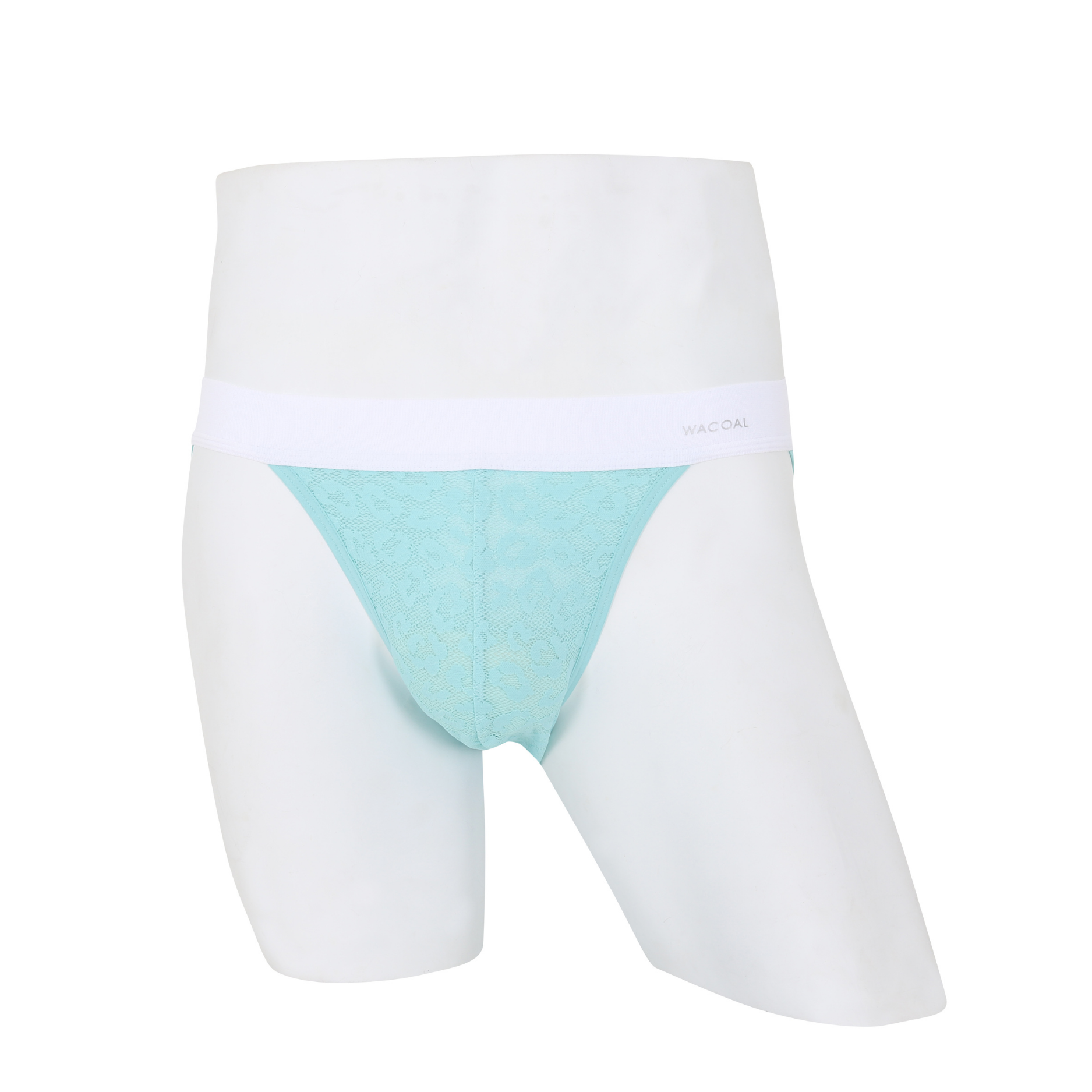 Wacoal กางเกงในผู้ชาย FASHION SEE THROUGH (high-cut lace briefs) รุ่น WXU305 สี สีฟ้าเทอร์ควอยซ์ (TU)