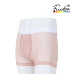 Wacoal Freedom กางเกงใน Boxer เรียบเนียน กระชับ ผ้าทอลายตาข่าย รุ่น WXU401 สีชมพูกุหลาบป่า (WR)