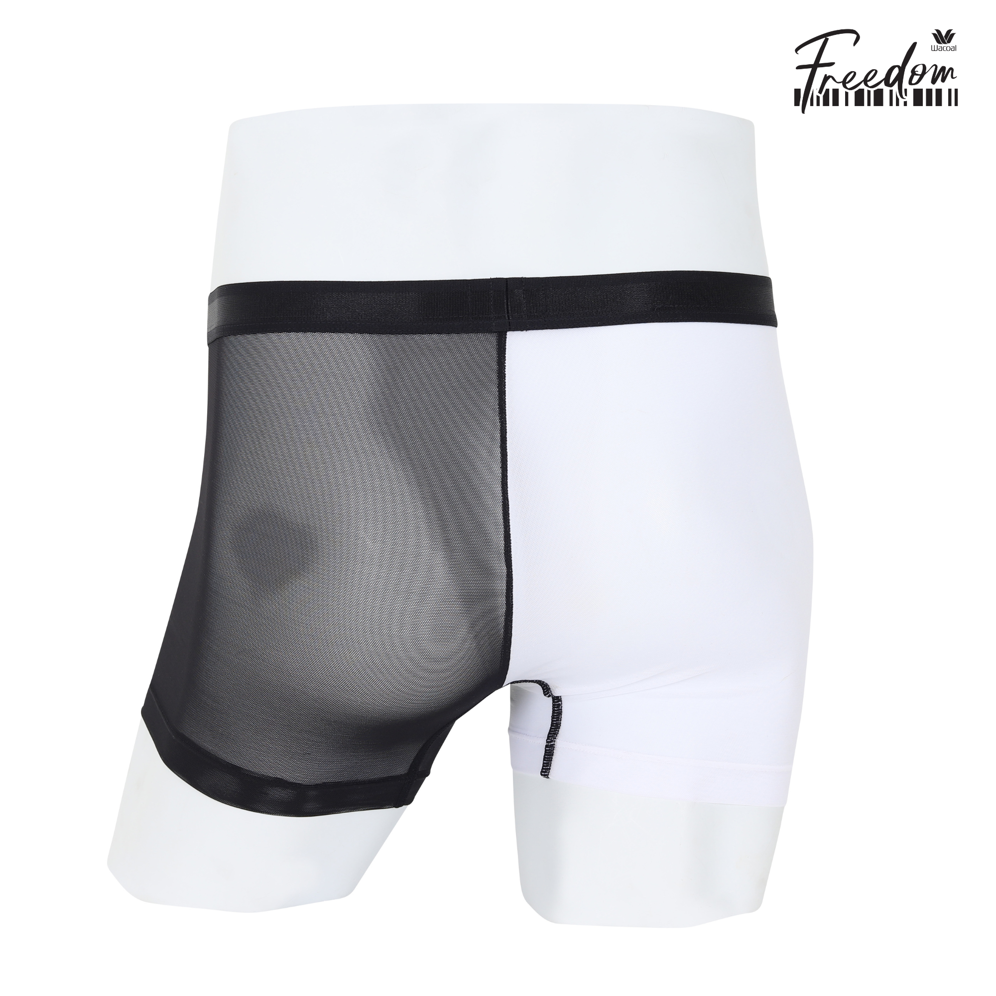 Wacoal Freedom LIMITED กางเกงในชาย (BOXER) Two tone NudeX รุ่น WXU402 สีดำ (BL)