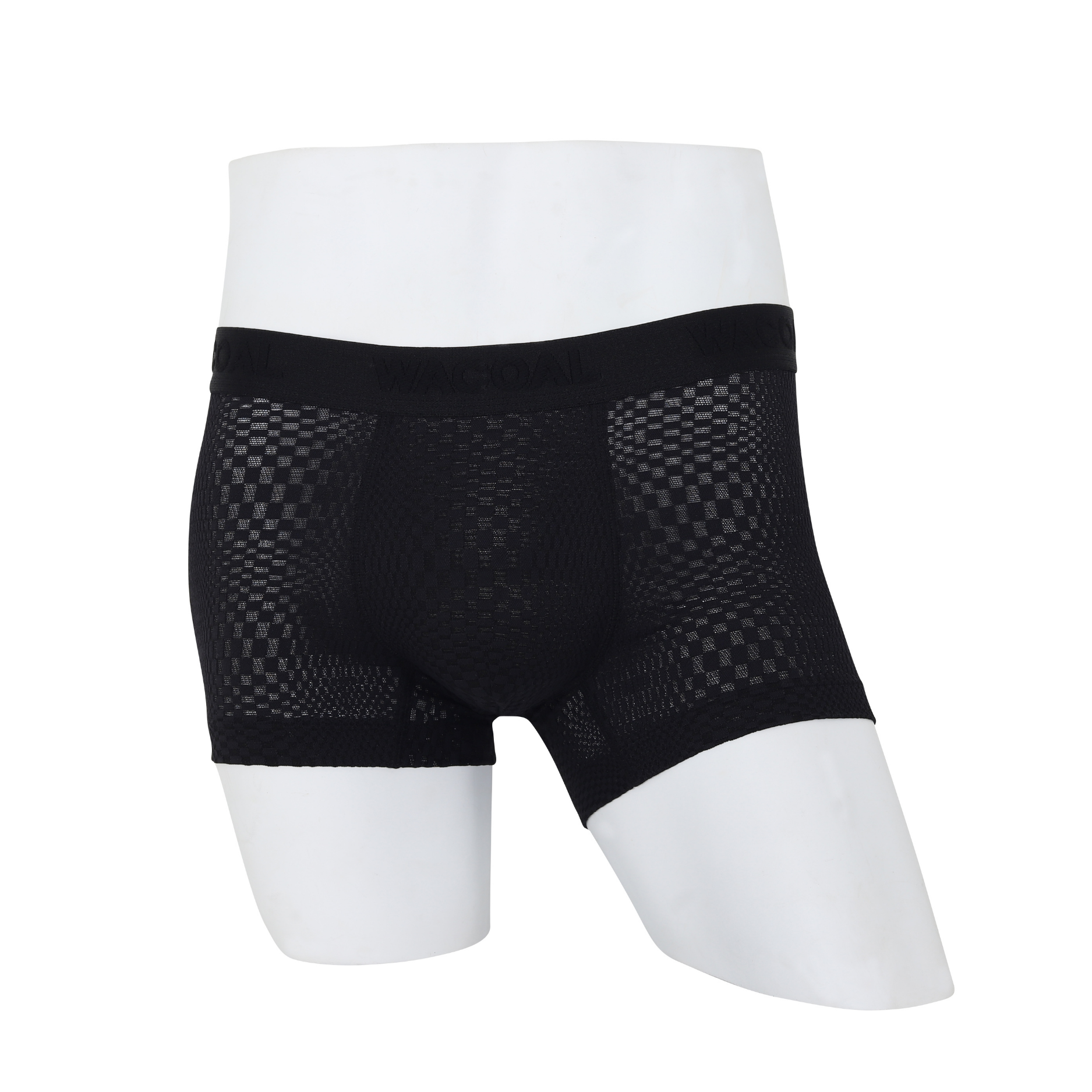 Wacoal กางเกงในผู้ชาย ทอลายกราฟิก (BOXER) รุ่น WXU408 สี ดำ (BL)