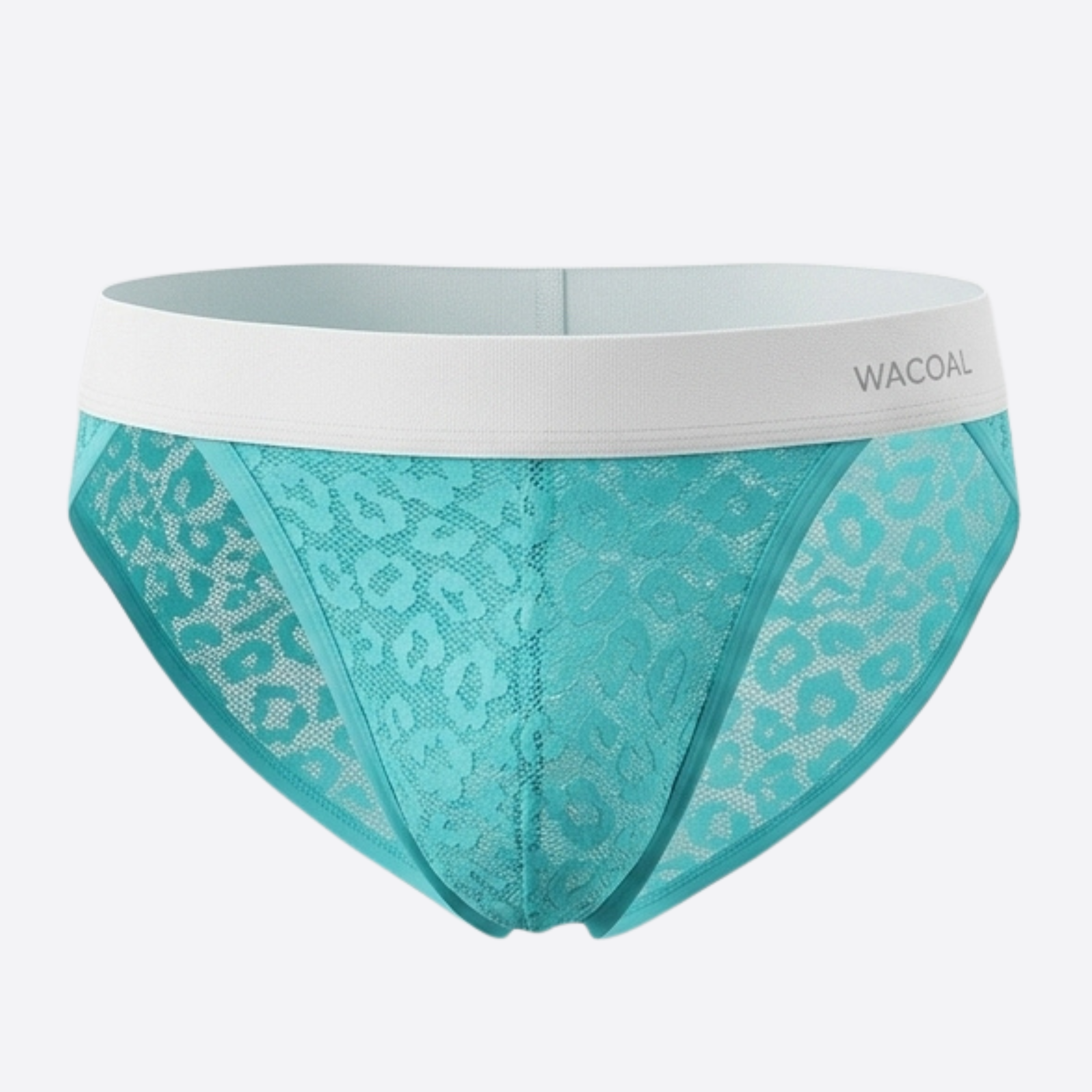 Wacoal กางเกงในผู้ชาย FASHION SEE THROUGH (high-cut lace briefs) รุ่น WXU305 สี สีฟ้าเทอร์ควอยซ์ (TU)