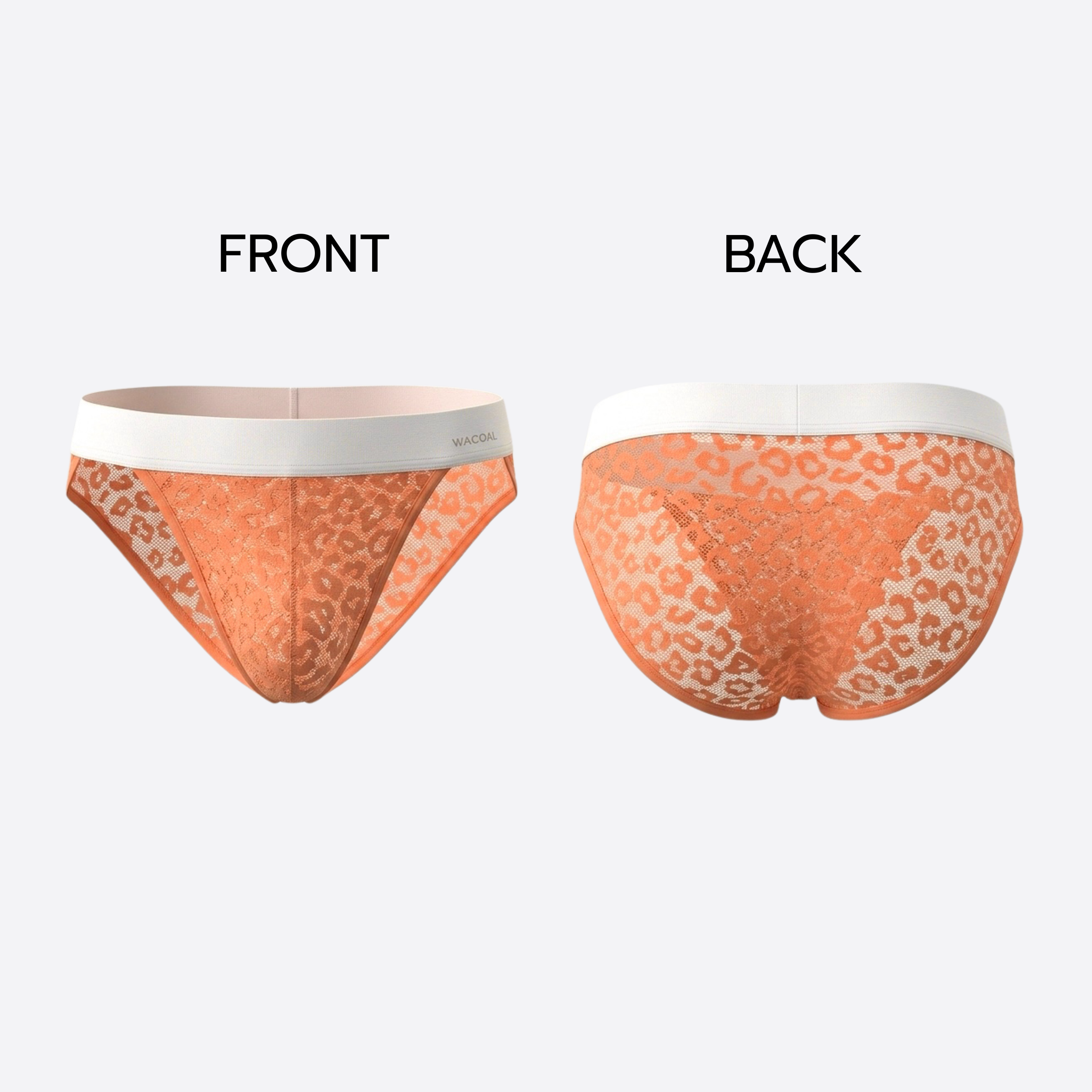 Wacoal กางเกงในผู้ชาย FASHION SEE THROUGH (high-cut lace briefs) รุ่น WXU305 สี ส้ม (OP)